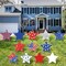 12pcs Patriotic Star Yard Signs - 10.6" Red, White & Blue Independence Day Lawn Decorations - 4th of July Pentagram Outdoor Ornaments with Stakes for Memorial Day & Party Decor